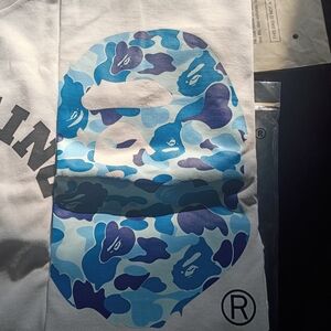 A Bathing Ape Blue Camo Short Sleeve Tee